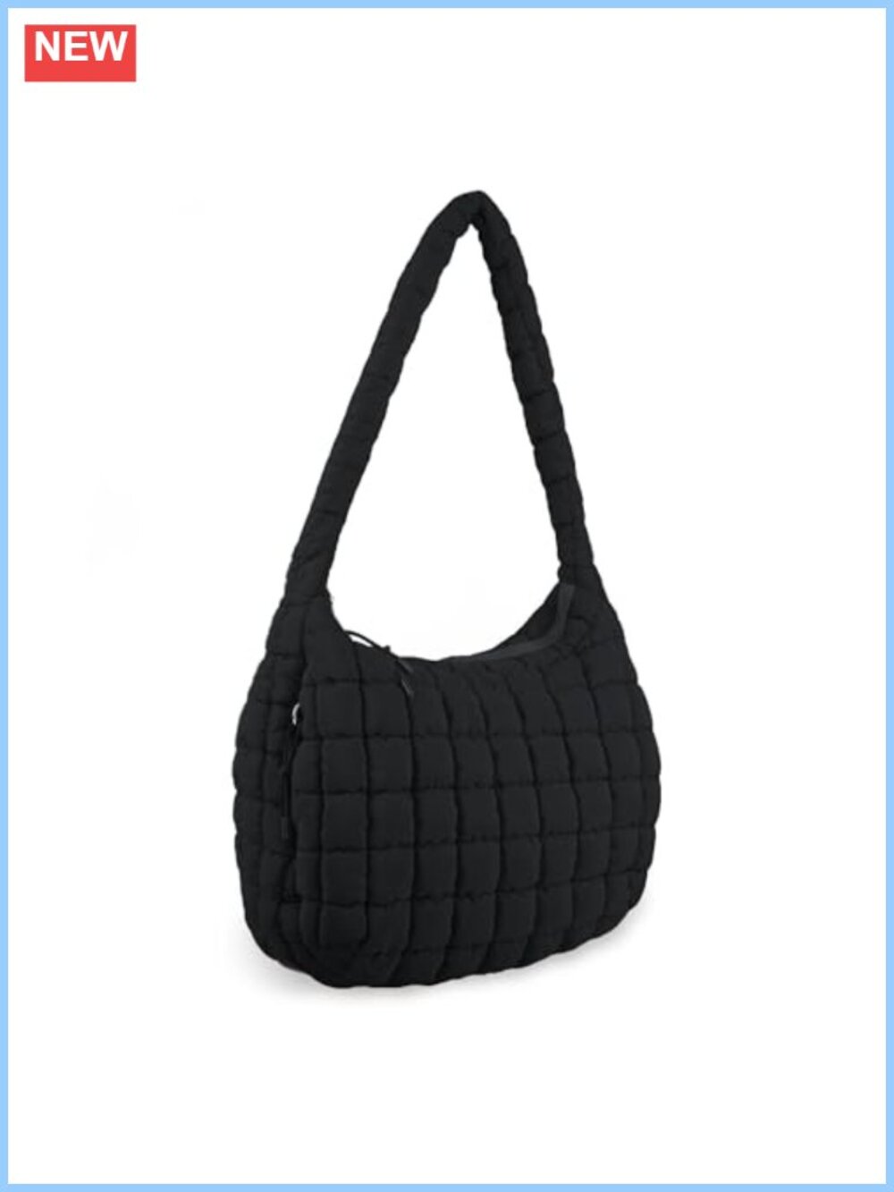 Quilted Puffer Tote Bag Lightweight Nylon Hobo Crossbody Shoulder Bag